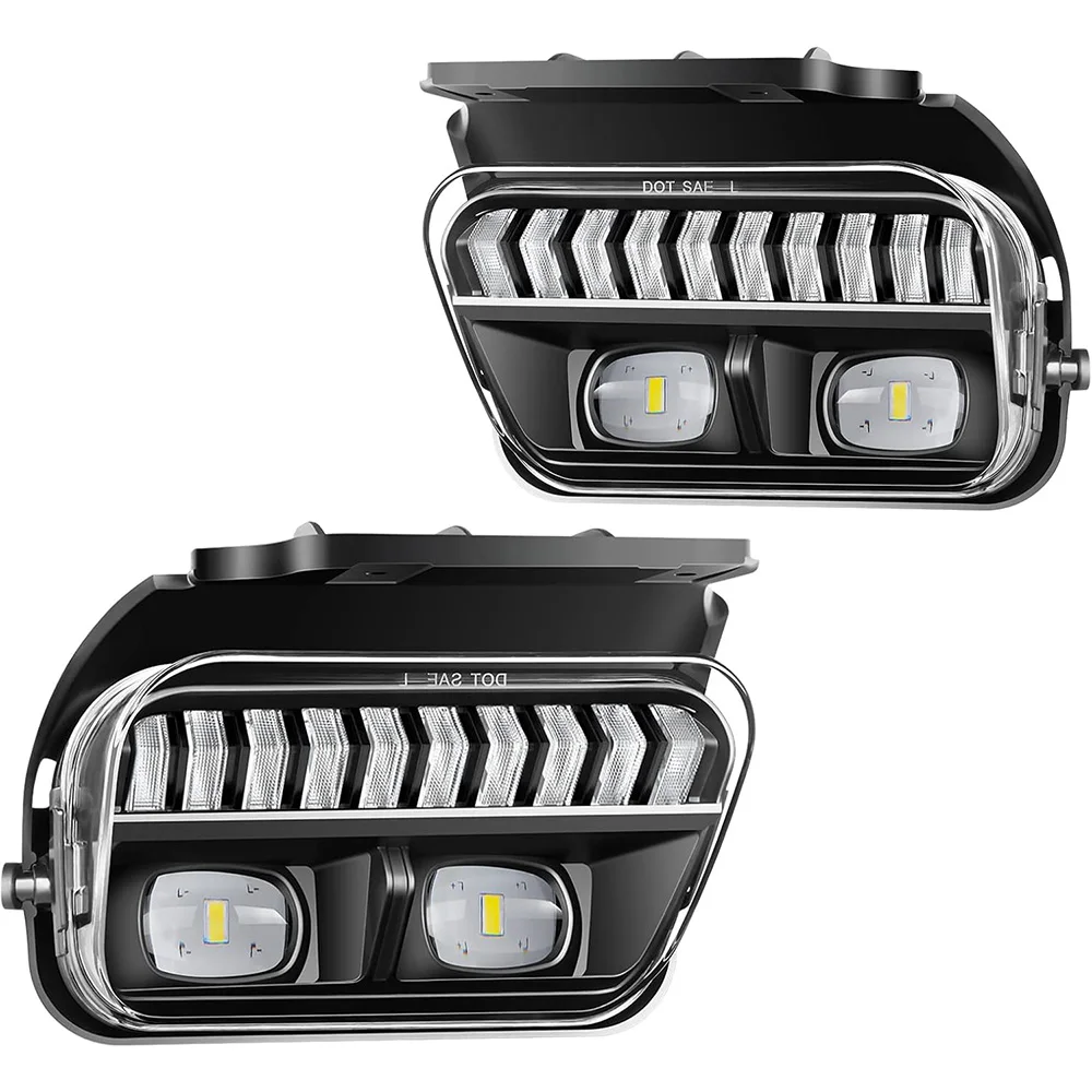 

Светодиодные противотуманные фары для Chevrolet Silverado 2003-2006, блок противотуманных фар DRL для пикапа Avalanche 2002-2006, с функцией указателя поворота янтарного цвета