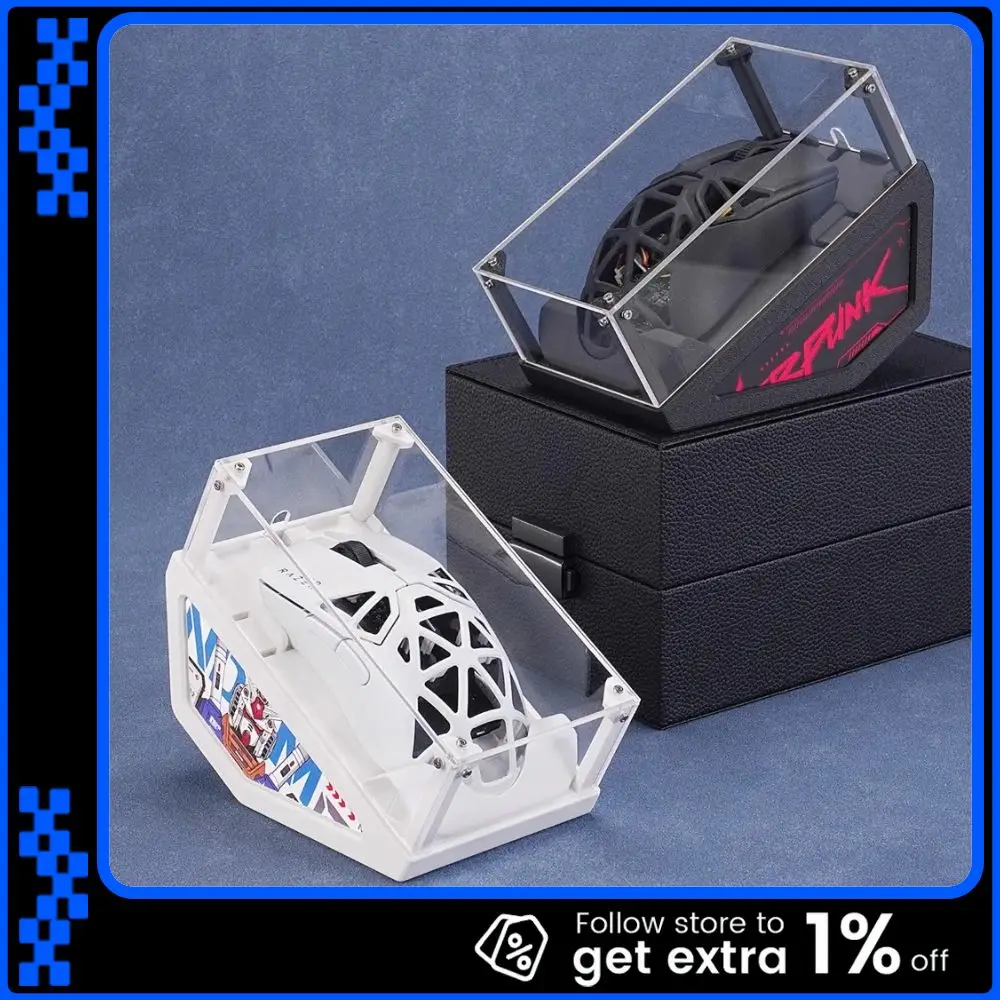 

3D Printing Mouse Display Box Dustproof Storage Transparent Acrylic Gaming E-sports Mouse Table Desktop Display Box Ornaments