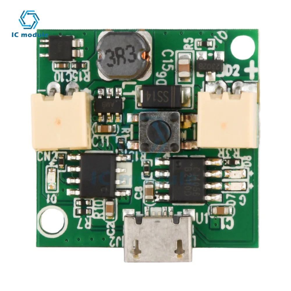 USB Small Fan Circuit Board 3.7V Battery Charger Module Micro USB Fan Governor Wind Speed Controller