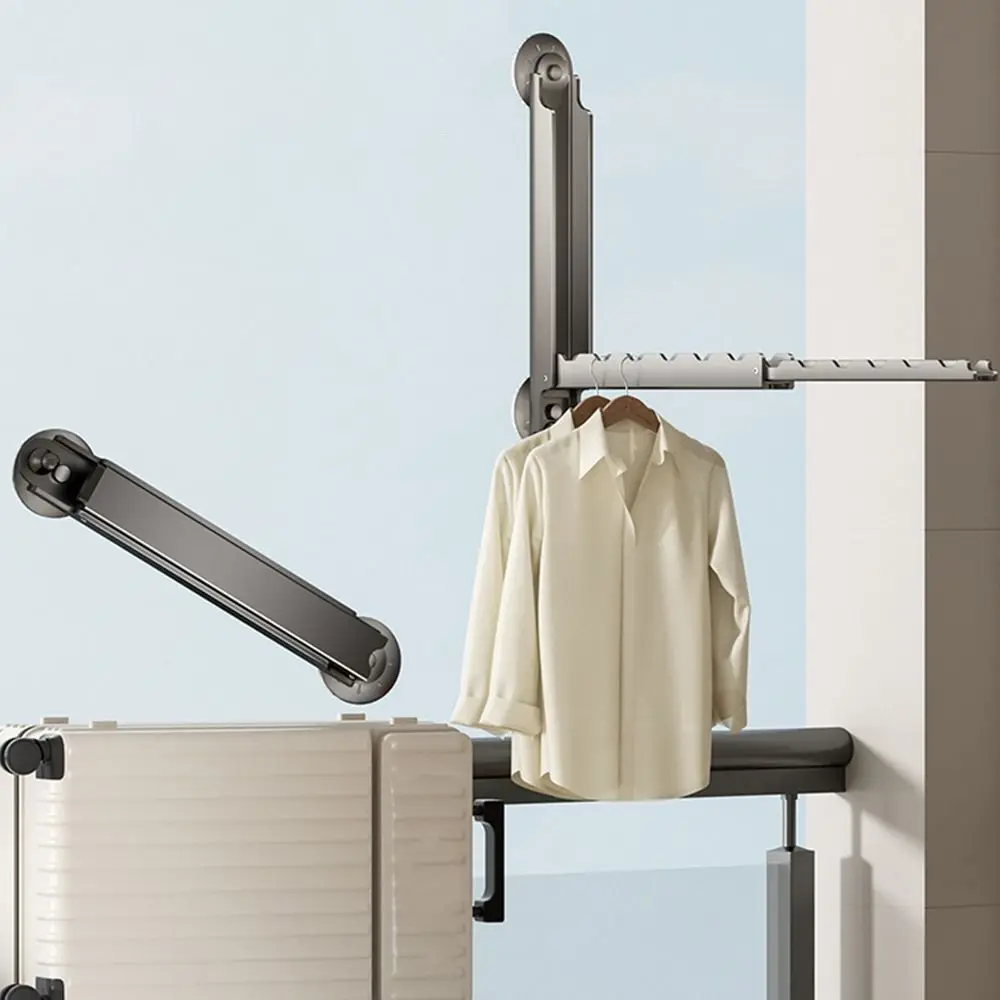 

Portable Suction Cup Folding Sock Clip Foldable Clothing Hanger Clothes Drying Holder Stable Punch-Free Clothes Drying Rack