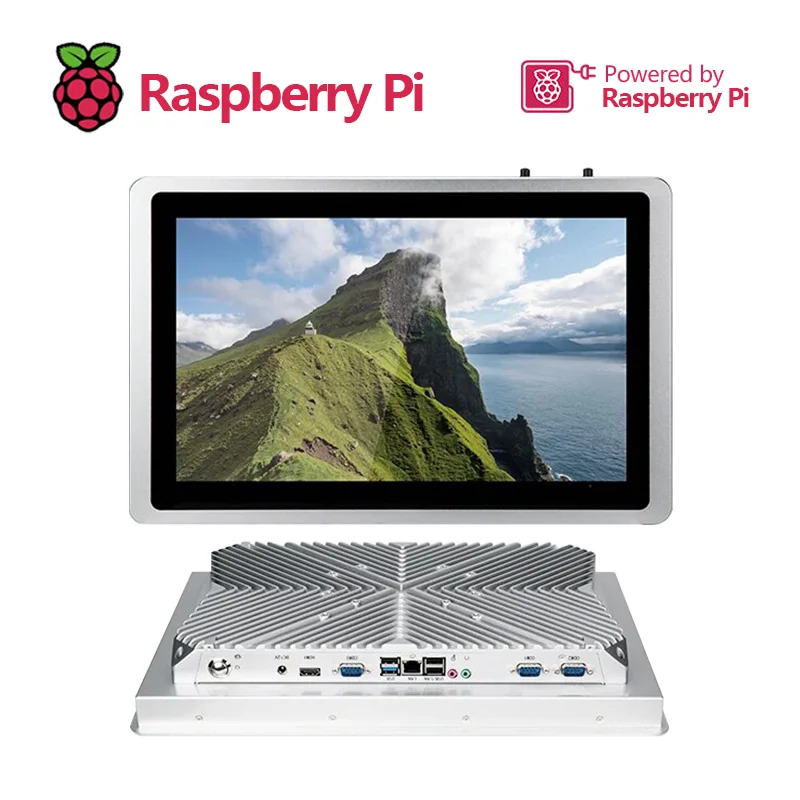 Broadcom BCM2711 ED-HMI2320-156C-1832, Fanless Raspberry Pi CM4 panel PC features 15.6-inch touchscreen display