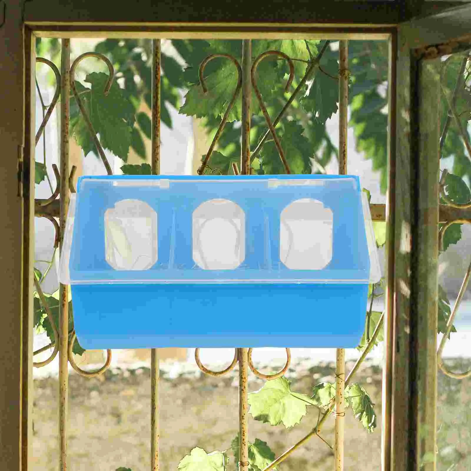 

Canary Pigeon Feed Box Water Dispenser Bird Feeder for Cage Plastic Parakeet Accessories