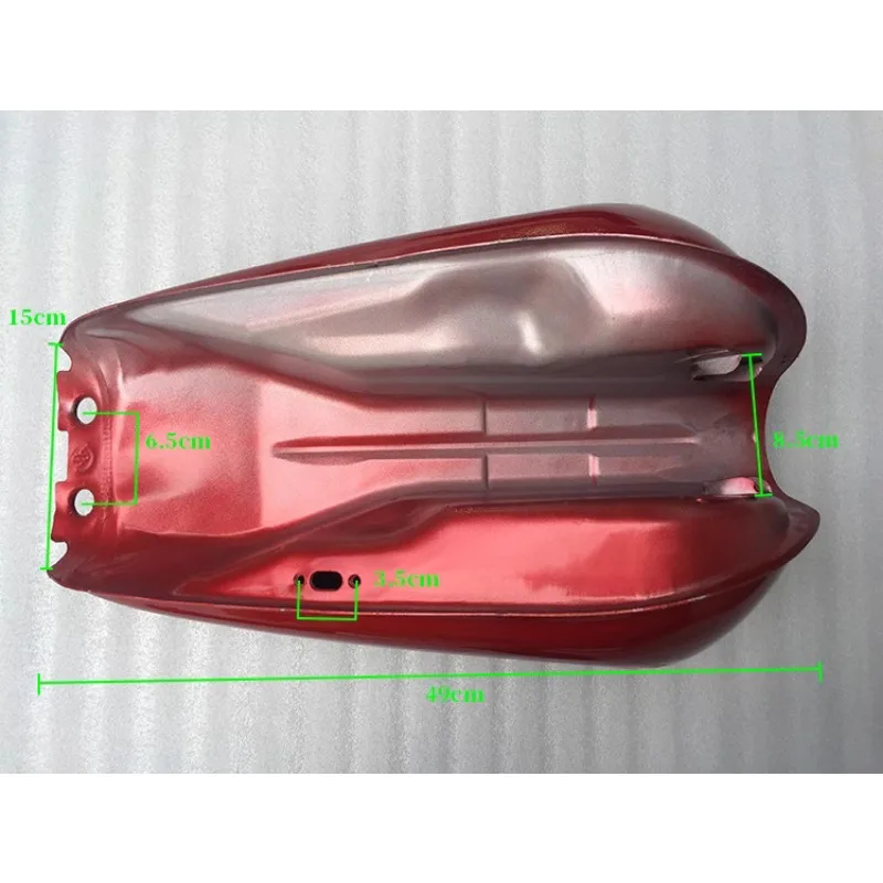 Motorcycle Fuel Tank for Haojue Suzuki Lifan GN125 GN125H Petro Oil Metal Box Red Blue Black with Side Panels Free Fix Rubbers