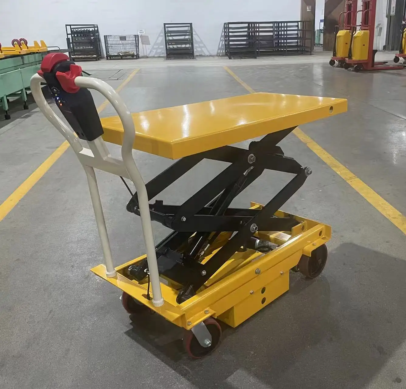 

Electric Scissors Lift for Mobile Work Foldable Lifting Table with Rays 500kg Customized Product Warehouse Hand Trolley