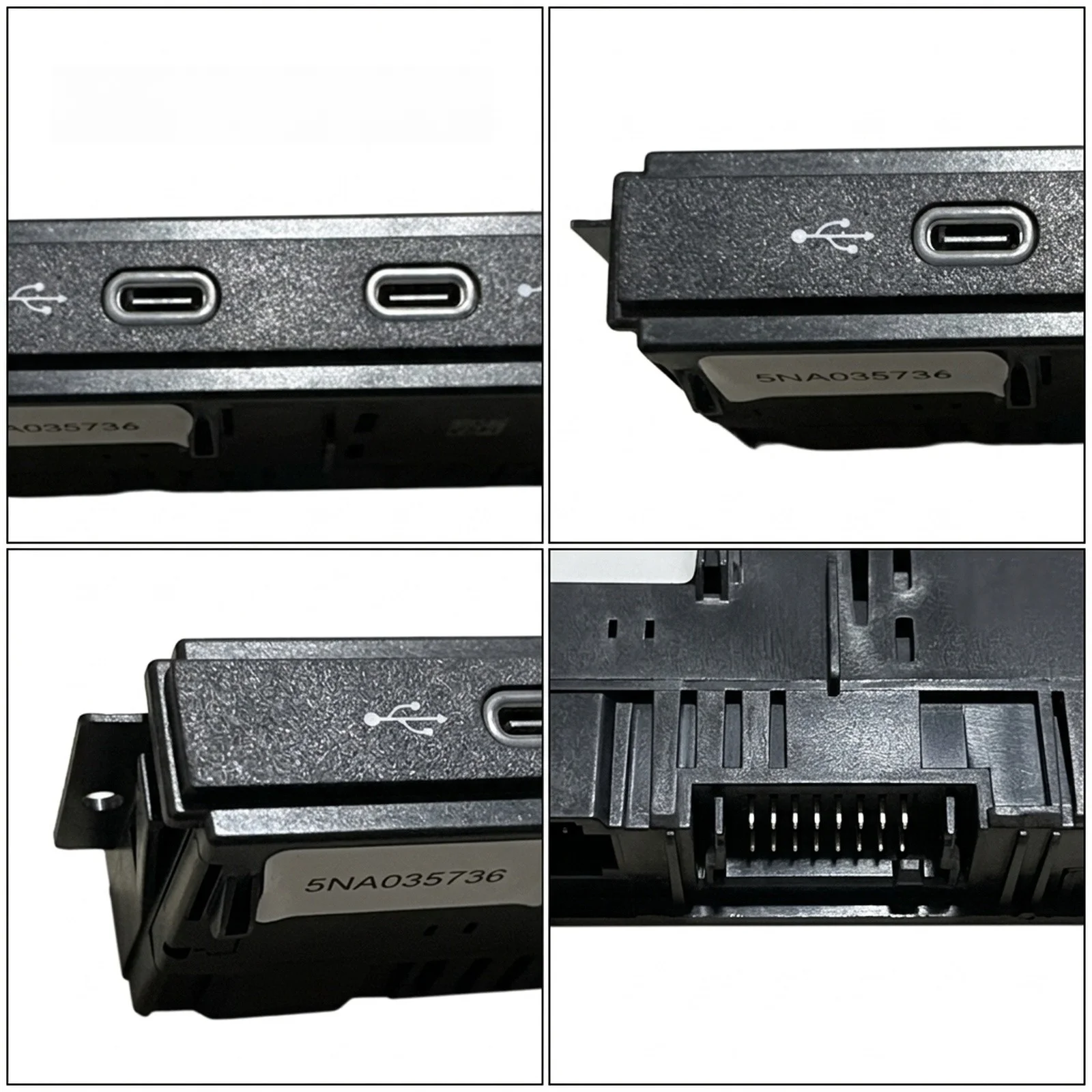 Car Accessories Black Car USB Port Double USB Outlet ABS Material Material Non-deformation Structure Car Accessories