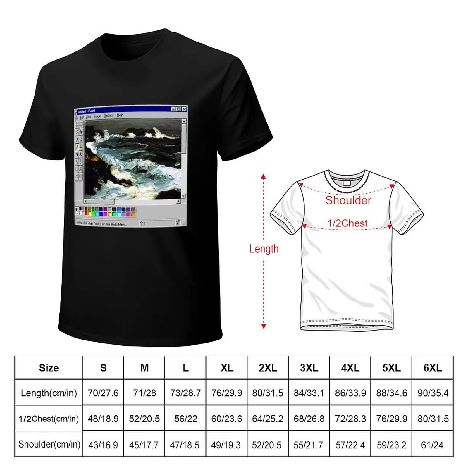 Microsoft Paint Art T-Shirt tops man t shirt aesthetic clothes mens t shirts