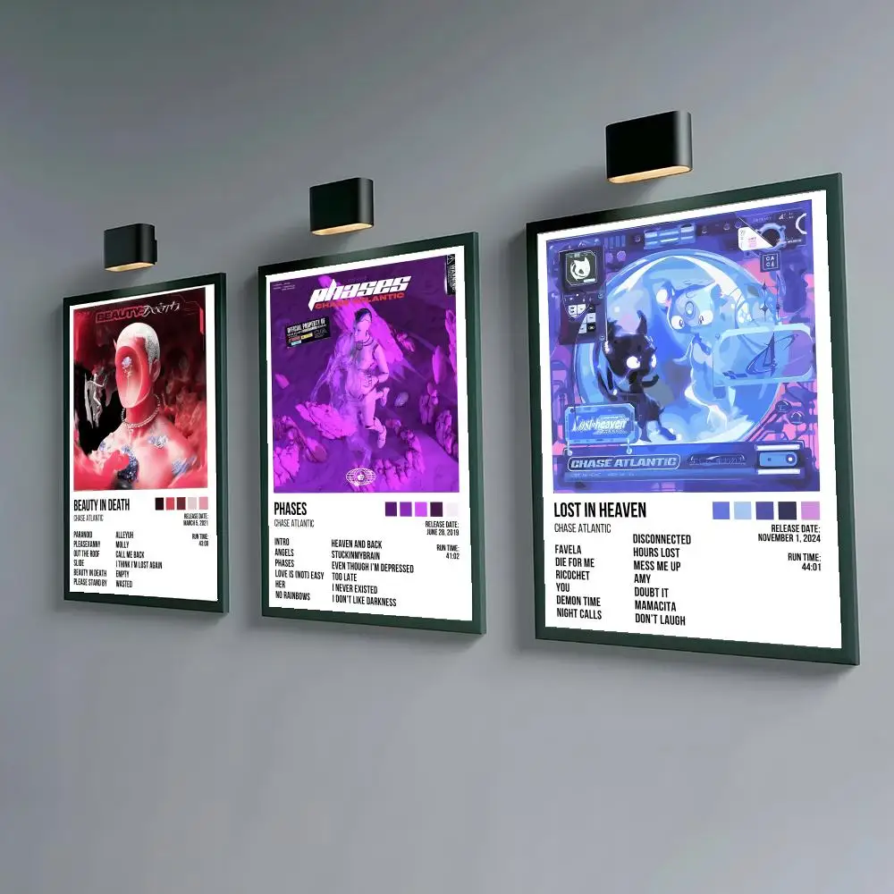 C-Chase Atlantic Album Cover Poster Waterproof Peel & Stick Wall Sticker Self Adhesive Art Decor For Living Room Bedroom