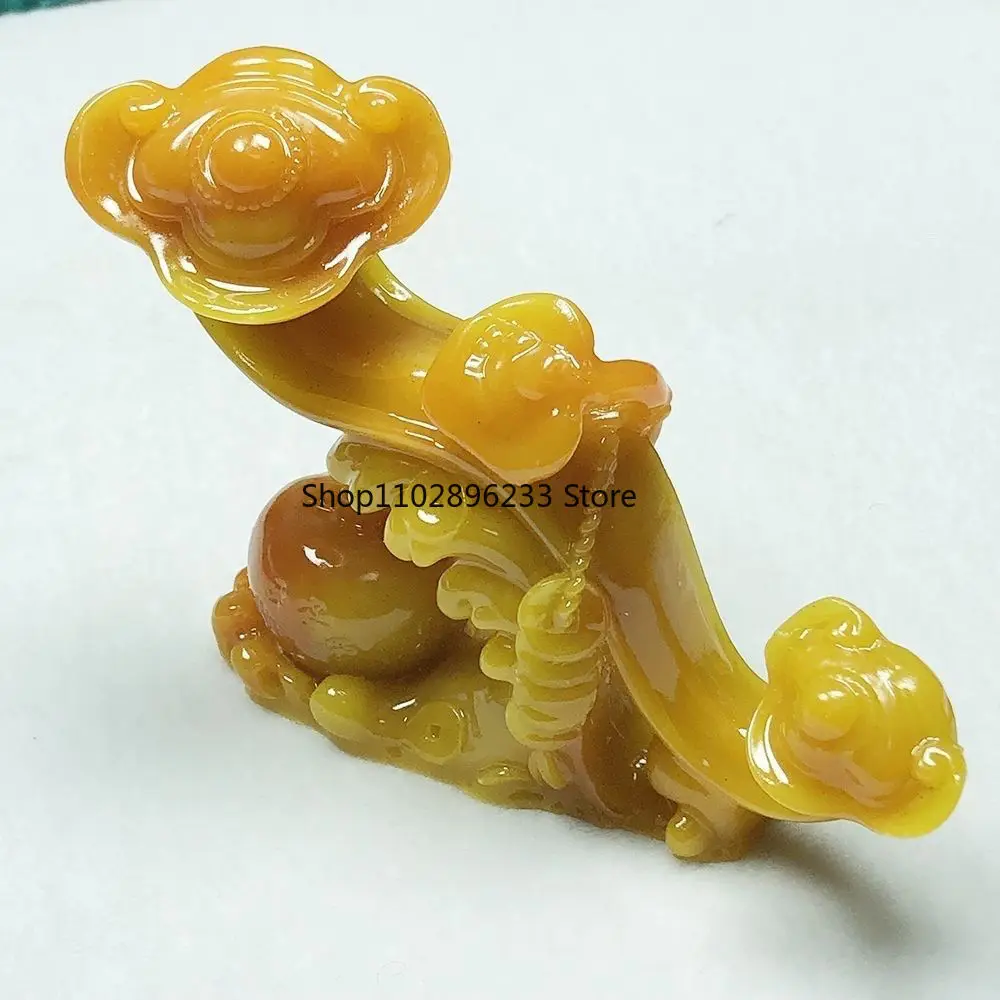 Fuya Ping An Jade Ruyi Ornament Auspicious Jade Ruyi Living Room Entrance Chinese Office Decoration Opening Housewarming Gifts