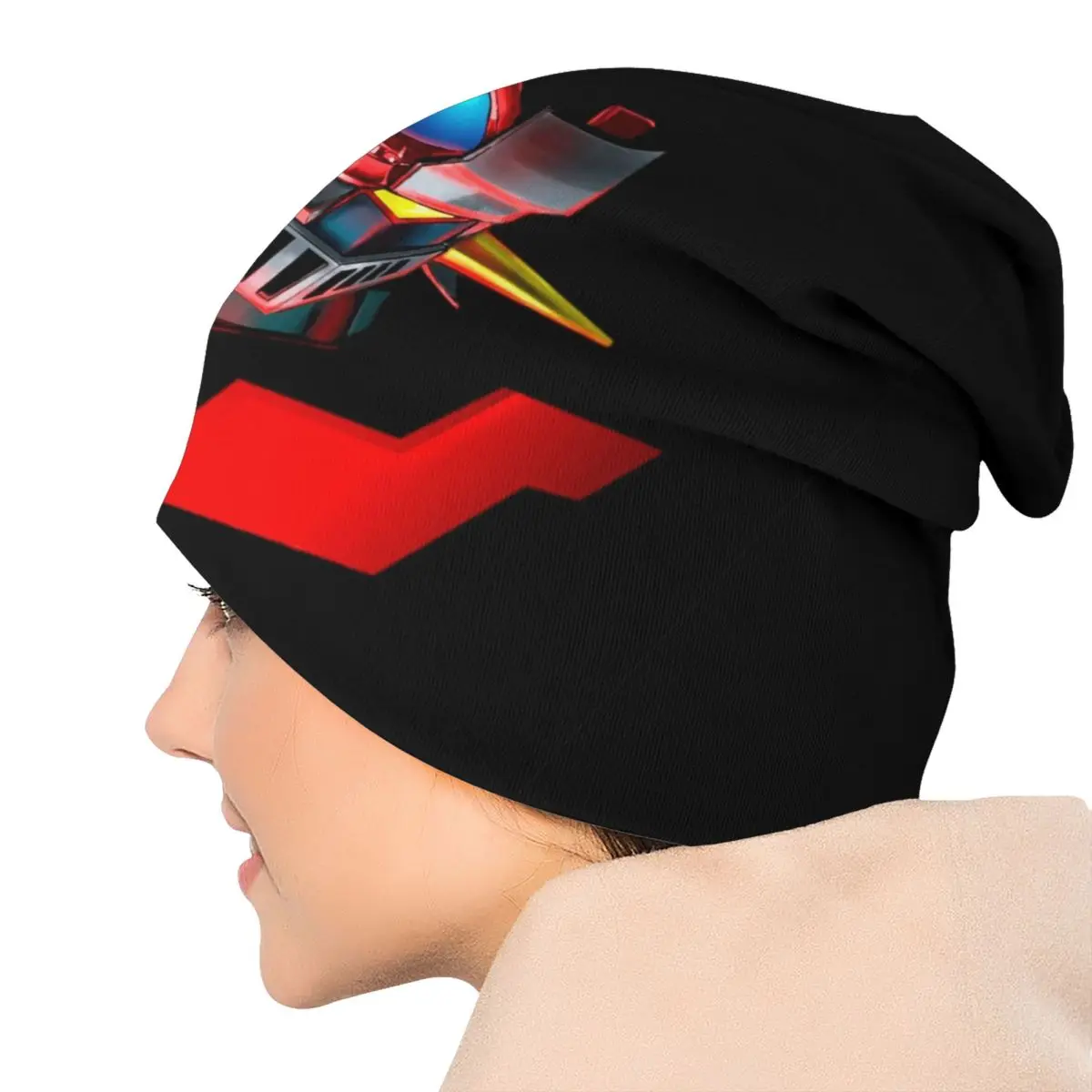 Mazinger Z Mad Robot Skullies Beanies Caps Unisex Winter Warm Knitting Hat Fashion Adult Grendizer Bonnet Hats Outdoor Ski Cap