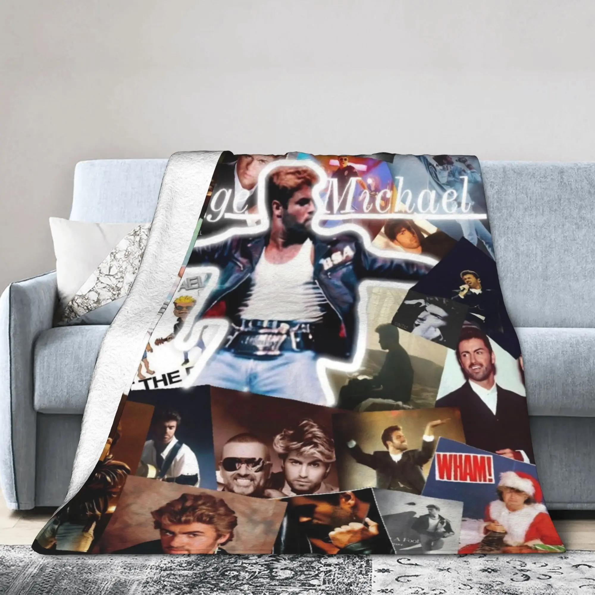 George Michael Singer Legend Flannel Blankets Music Album Awesome Throw Blanket for Quilt 200x150cm Warm