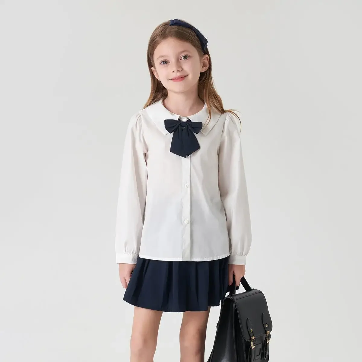 

MARC&JANIE Girls Preppy Style Shirt Pleated Skirt Sets for Summer 231366