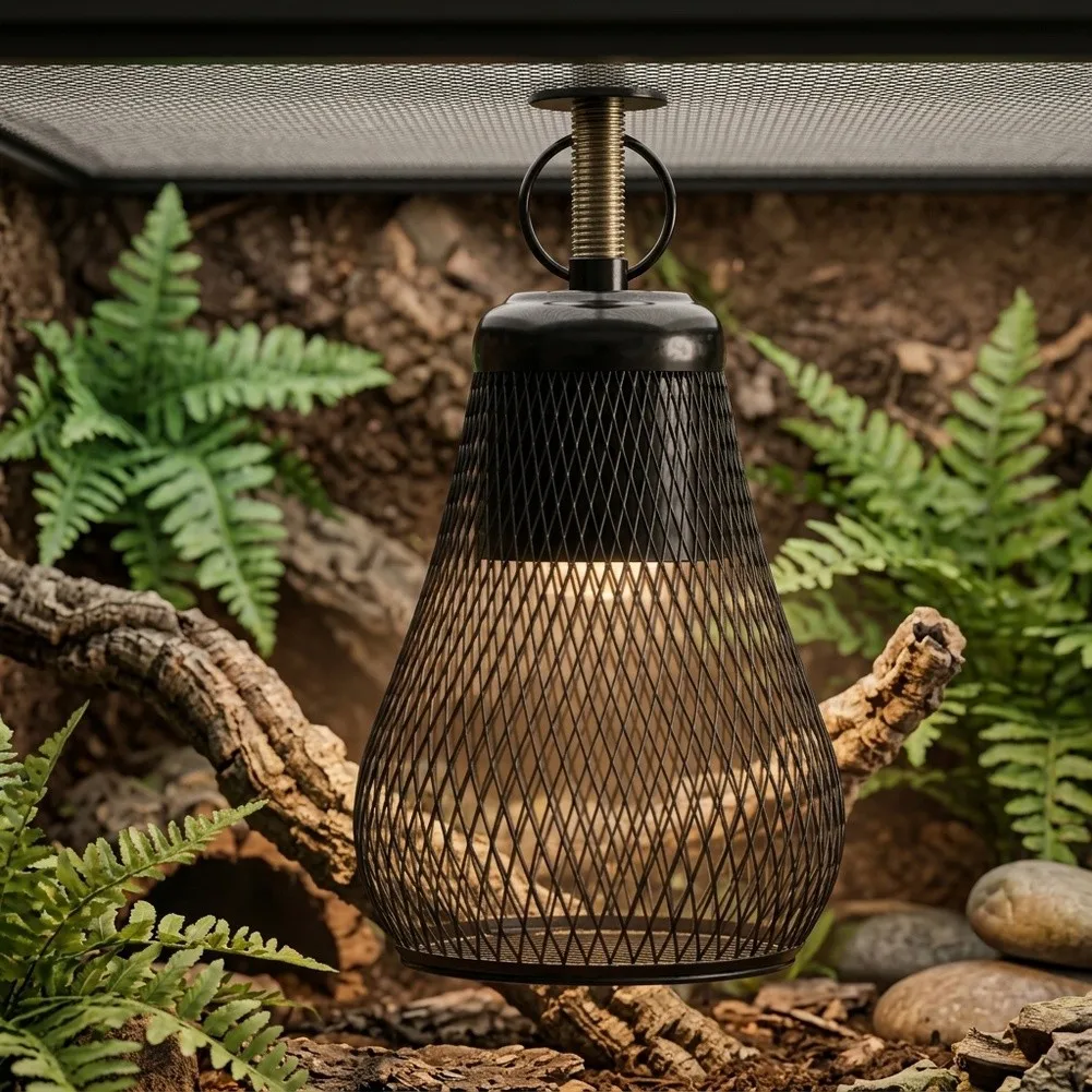For Cold Month Warming Parrot Lamp Guard Multi Use Burn Resistant Lamp Gourd Shaped Protector Sturdy Metal Construction