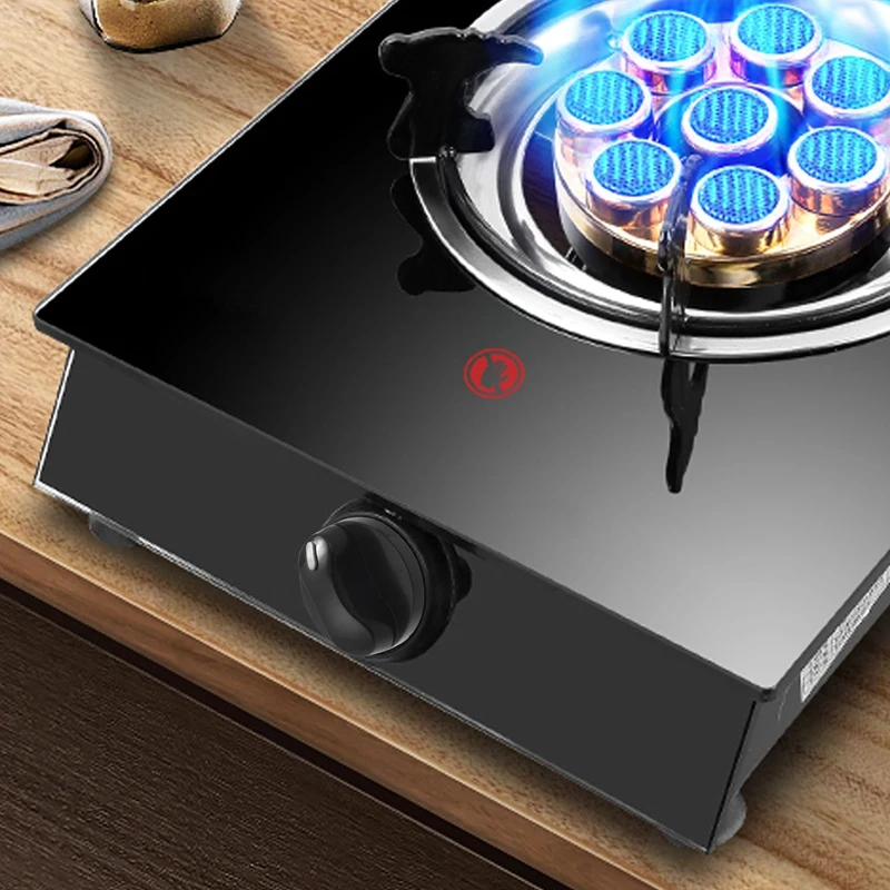 Pomo giratorio de plástico para cocina, estufa de gas, horno, control, negro