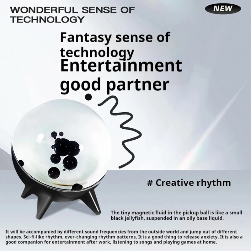 Magnetic Fluid Pickup Music Rhythm Light Visualized Desktop Trendy Ornament Dance Liquid Accompanied By Music Gift Toy