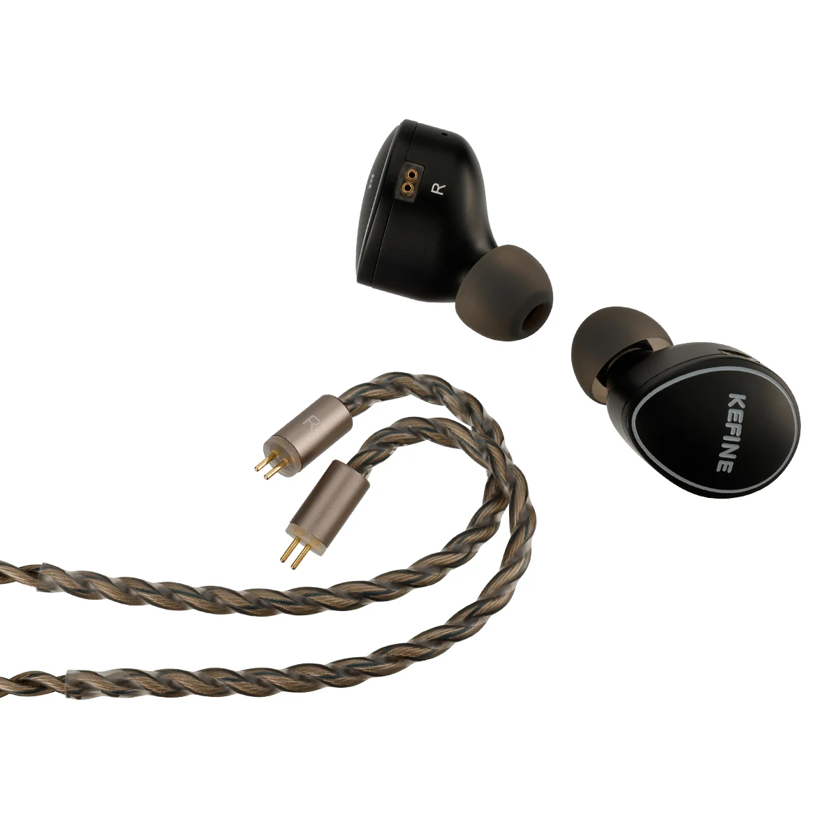 KEFINE Quatio 2DD + 2BA Hybrid Hifi IEM Earphone Silver-Plated Braided Cable with Detachable 0.78 mm 2-Pin Interface