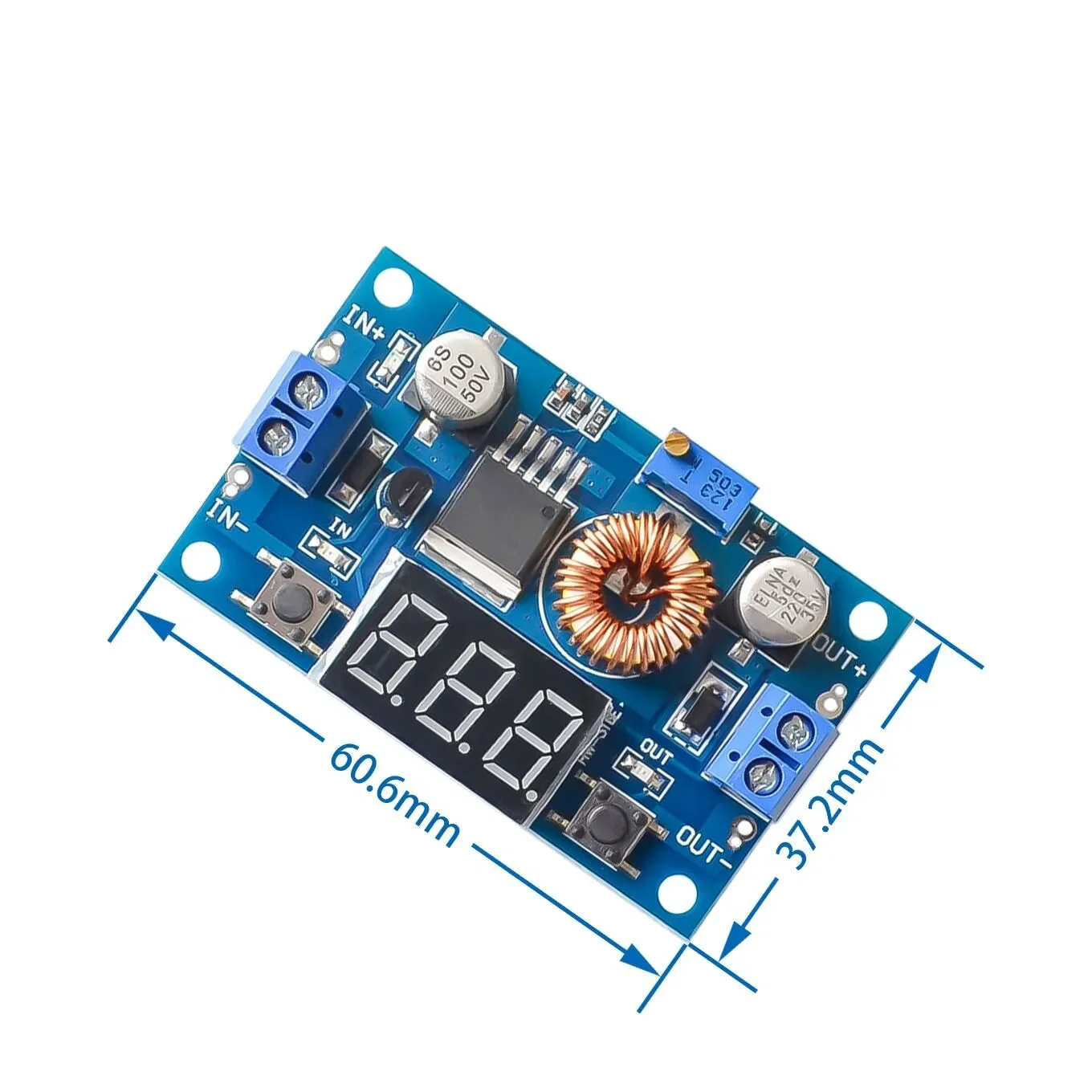 5A 75W XL4015 DC-DC Converter Adjustable Step-Down Module 4.0-38V to 1.25V-36V DIY Adjustable Power Supply