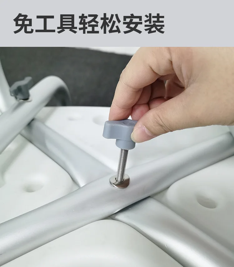 Bathroom Chair for Elderly Mobile Bath Chair Non-slip Mats Adjustable Shower Chair Shower Seat Aluminum Alloy