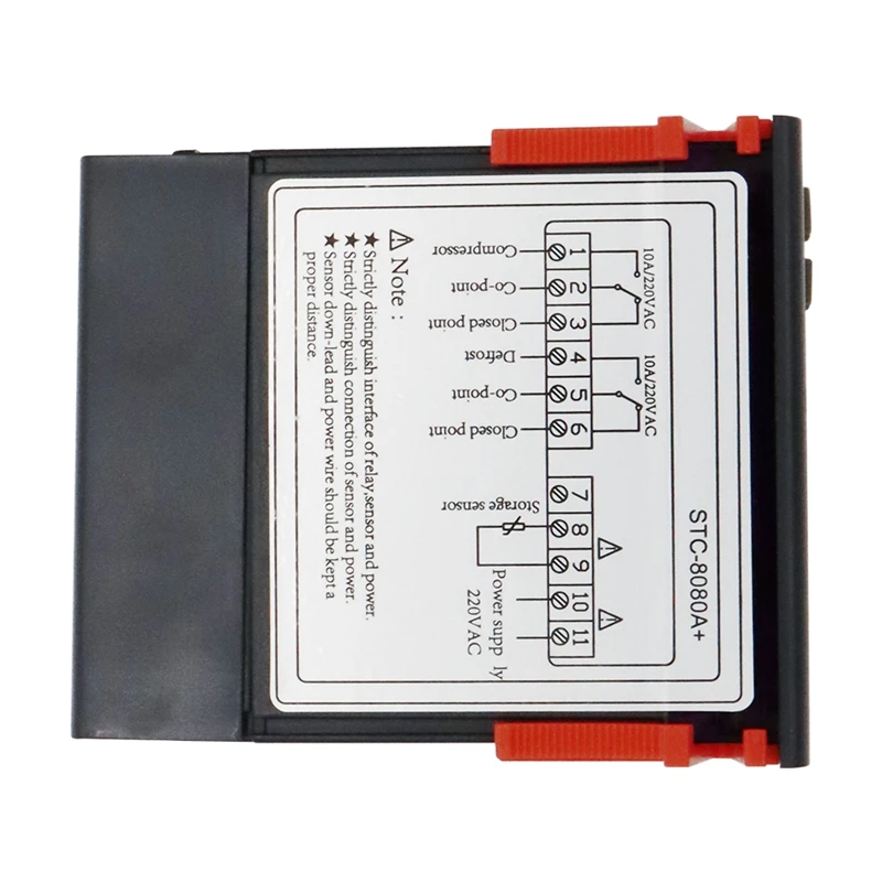 STC-8080A และเครื่องควบคุมอุณหภูมิดิจิตอล, เครื่องควบคุมอุณหภูมิ220V เซ็นเซอร์วัดความชื้นในตู้เย็น40%