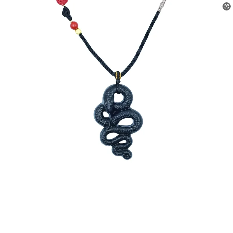

Подвеска ручной работы из натуральной Сююю. Сокровище - Чаша - подвеска Ling Snake Presenting Auspiciousness Xiuyu