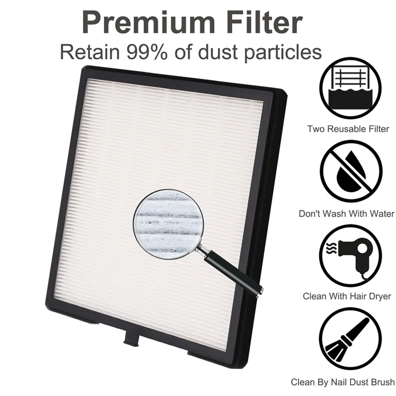 B90B-2 Pack Nail Dust Collector Filter Reusable Replacement Filter For Nail Dust Vacuum Machine For Nail Salon Nail Dust Extract