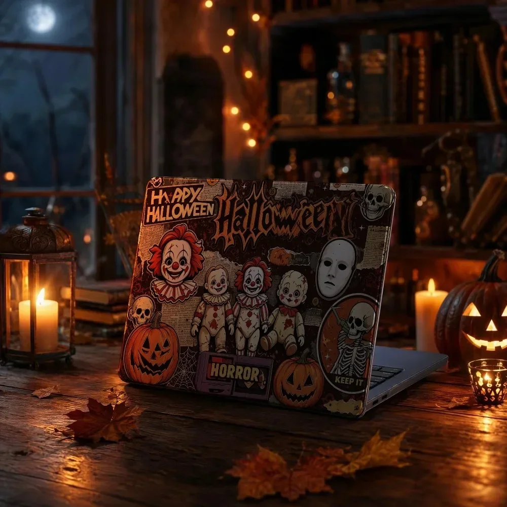2026 Retro Scary Halloween for MacBook Neo case Air 15 13 M5 M4 M3Pro 16/14 13 Novelty Premium Pattern Hardshell Laptop Case