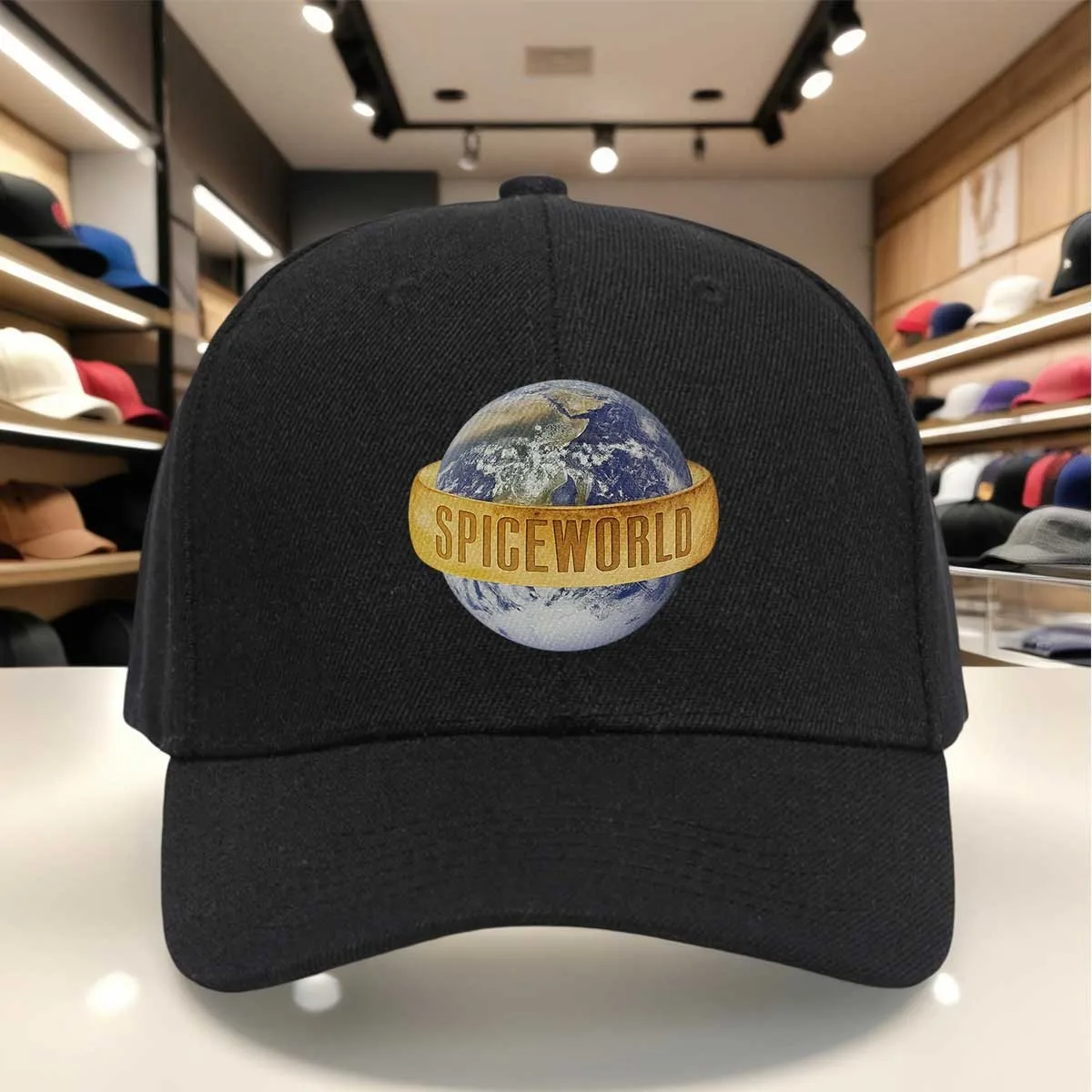 Gorra de béisbol con estampado Spiceworld Globe, elegante y ajustable
