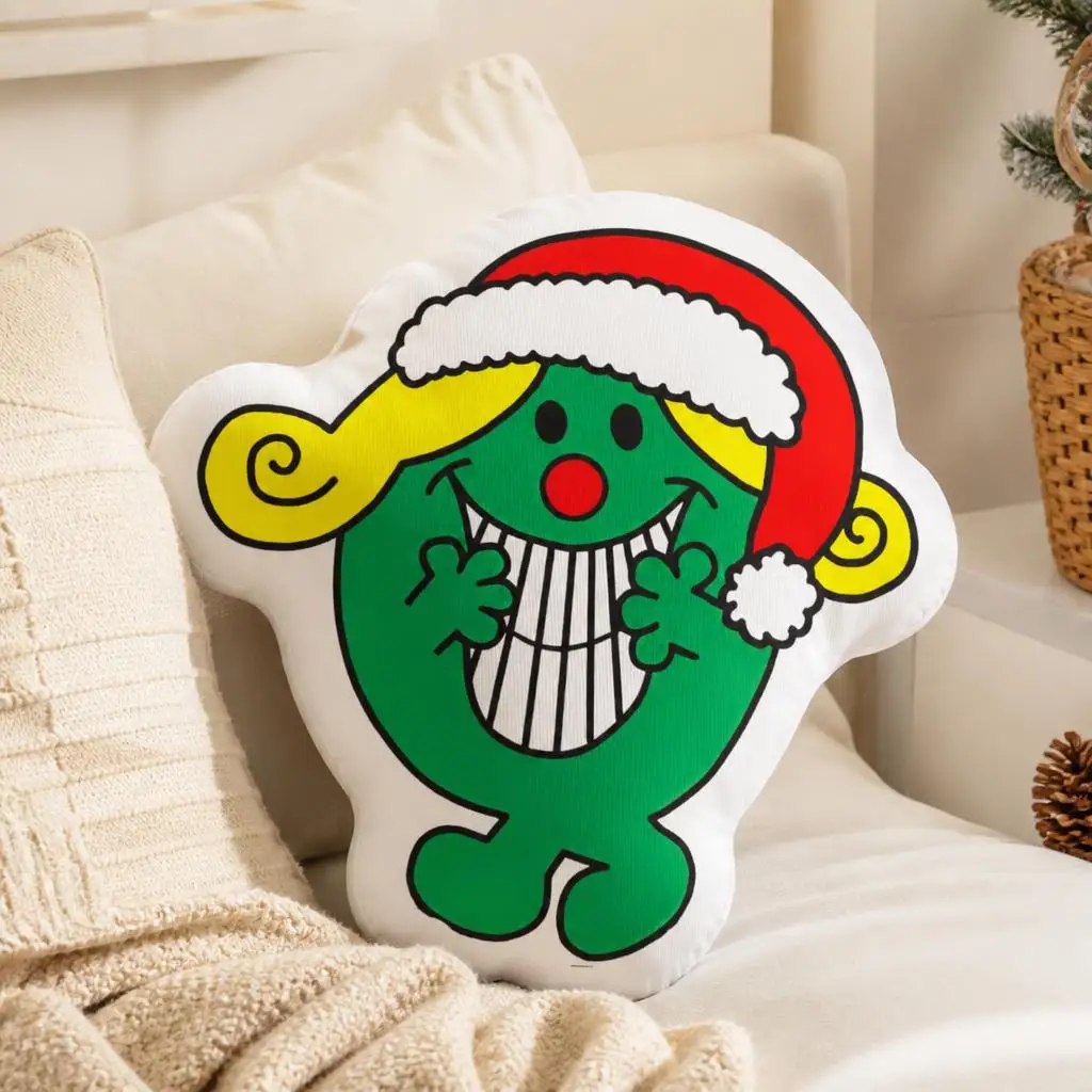 M-Mr M-Men L-Little M-Miss Loves Christmas Cushion Irregular Stuffed Throw Pillow Home Decor Gift Sofa Bed