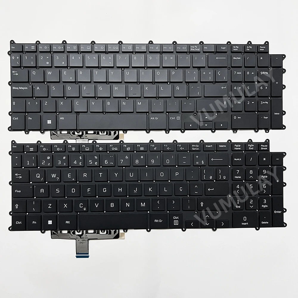 

Spanish/Brazilian Backlight Keyboard for LG Gram 17Z90Q 17ZD90Q 17Z90Q-G 17Z90Q-K 17Z90Q-R 17Z90Q-R.AAS8U1 APB9U1 17Z90Q-GA5WK