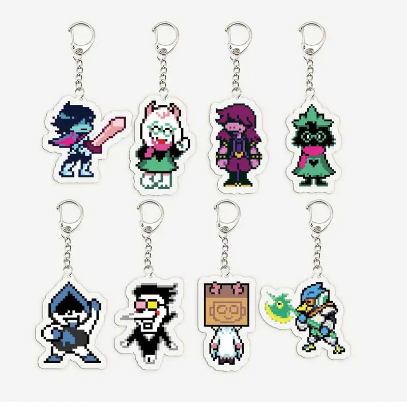 Popular Game Deltarune Spamton Susie Ralsei Meme Keychains for Accessories Bag Noelle Spamton KeyringsFans Gifts Gamer Friends