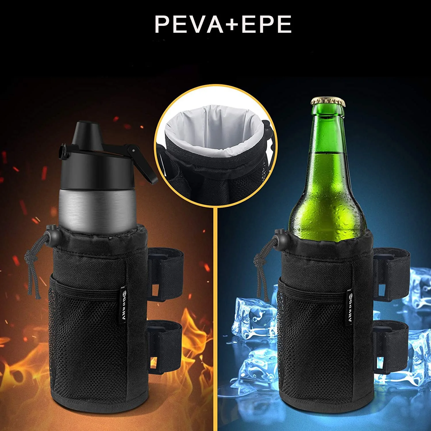 Bike Bottle Holder Cycling Water Bottle Carrier Pouch Insulated Kettle MTB Road Bicycle Handlebar Bag Accessories