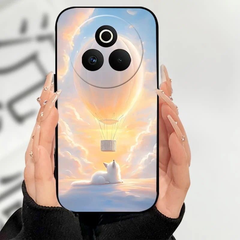 حافظة لهاتف Realme P3 Pro غطاء ممتص للصدمات أسود من السيليكون الناعم من مادة البولي يوريثان الحراري لهاتف Realme P3 Pro حافظة لهاتف Realme P3 Pro 5G غطاء خلفي Fundas #2