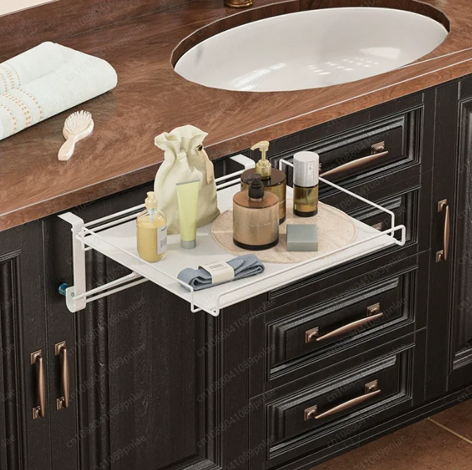 

Складная полка для хранения на столешнице, подвесная полка на дверцу шкафа, вспомогательная перегородка для кухни