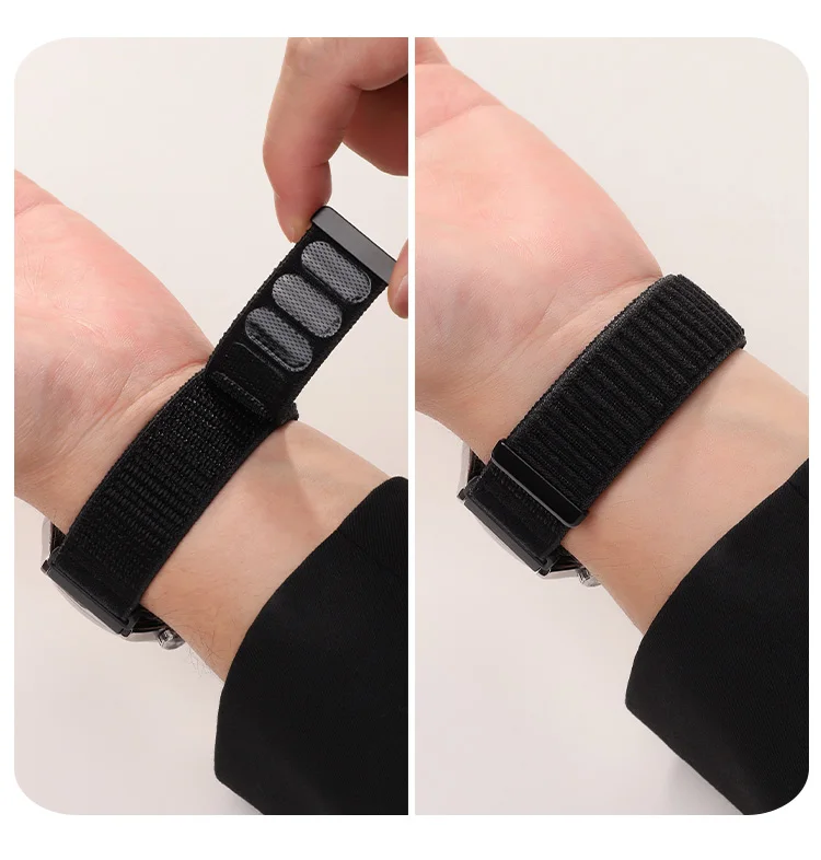 18/20/22mm Geflochtenes Nylon-Armband für Huawei Watch GT7/6/5/4 46mm 41mm Armband für Garmin Forerunner 70 170 55 165 970 570 965 265 – Detail 5