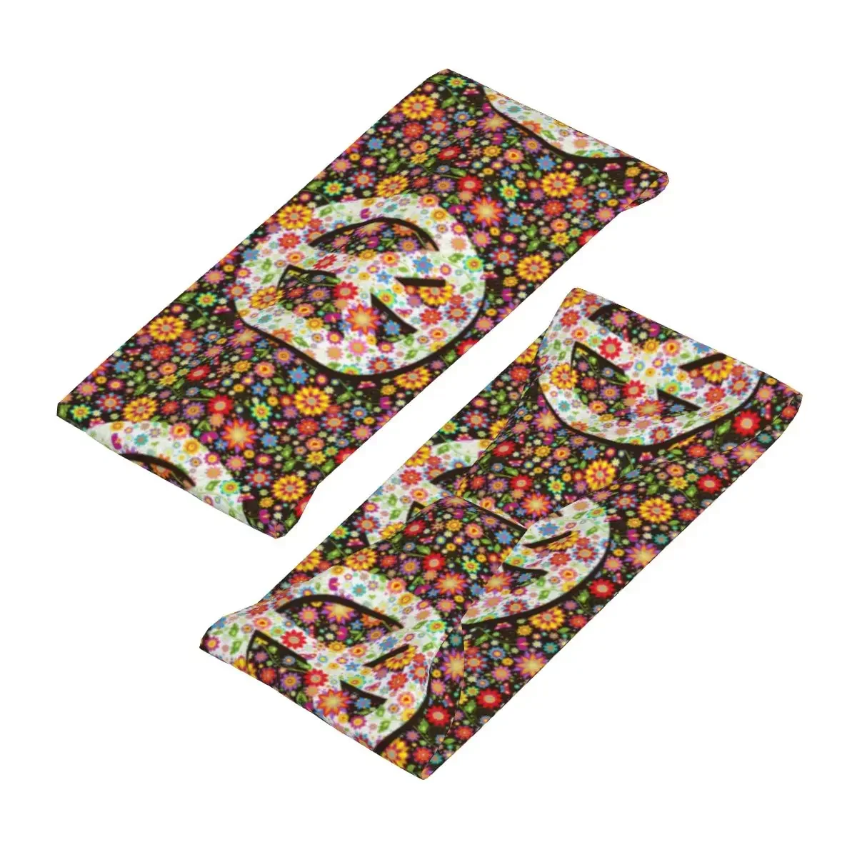 Sport-Stirnband, tragbares Haarband, Hippie-Blumen, Friedenssymbol, Haarwickel, Klammer, Radfahren, Laufen, Training, Schweißband