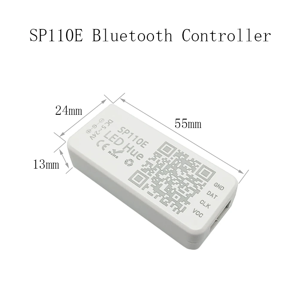 SP110E SP107E Music Controller Bluetooth WS2812 WS2812B WS2811 Pixel RGB LED Controller ,For Smart RGB LED Strip Light   DC5-24V