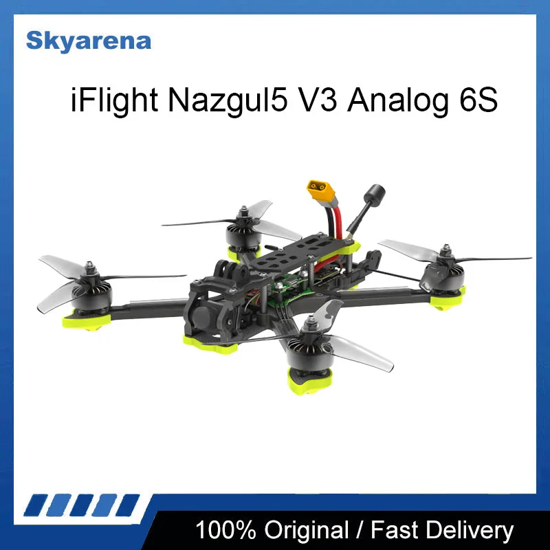 

iFlight Nazgul XL5 ECO Analog 6S Drone BNF with BLITZ 5.8G 1.6W VTX / BLITZ ATF435 E55S Stack for FPV