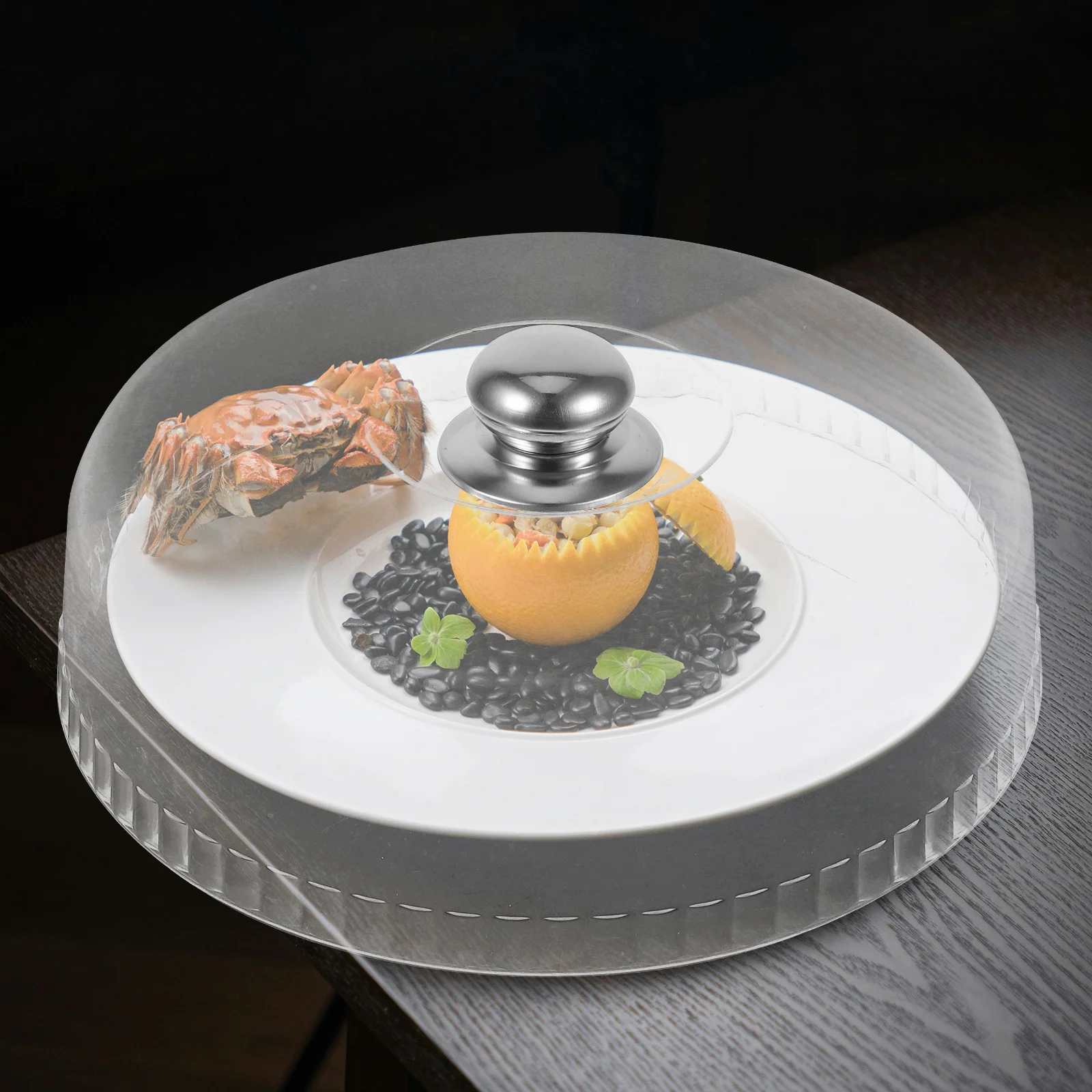 واضح الاكريليك كعكة غطاء قبة خيمة طعام مستديرة للمعجنات الخبز كعكة قابلة لإعادة الاستخدام المطبخ مخبز تخدم طبق غطاء #5