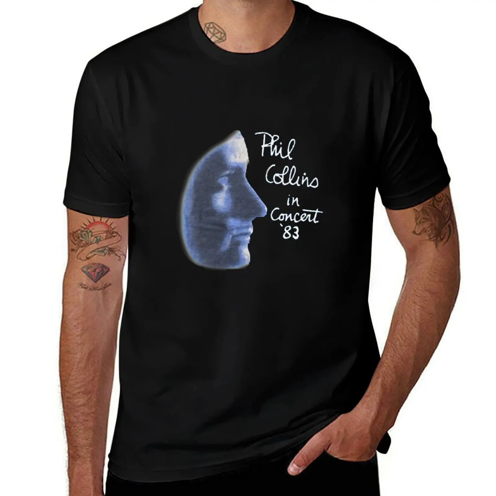 Vtg. Phil Collins 1983 Tour T-Shirt man t shirt luxury T-Shirt