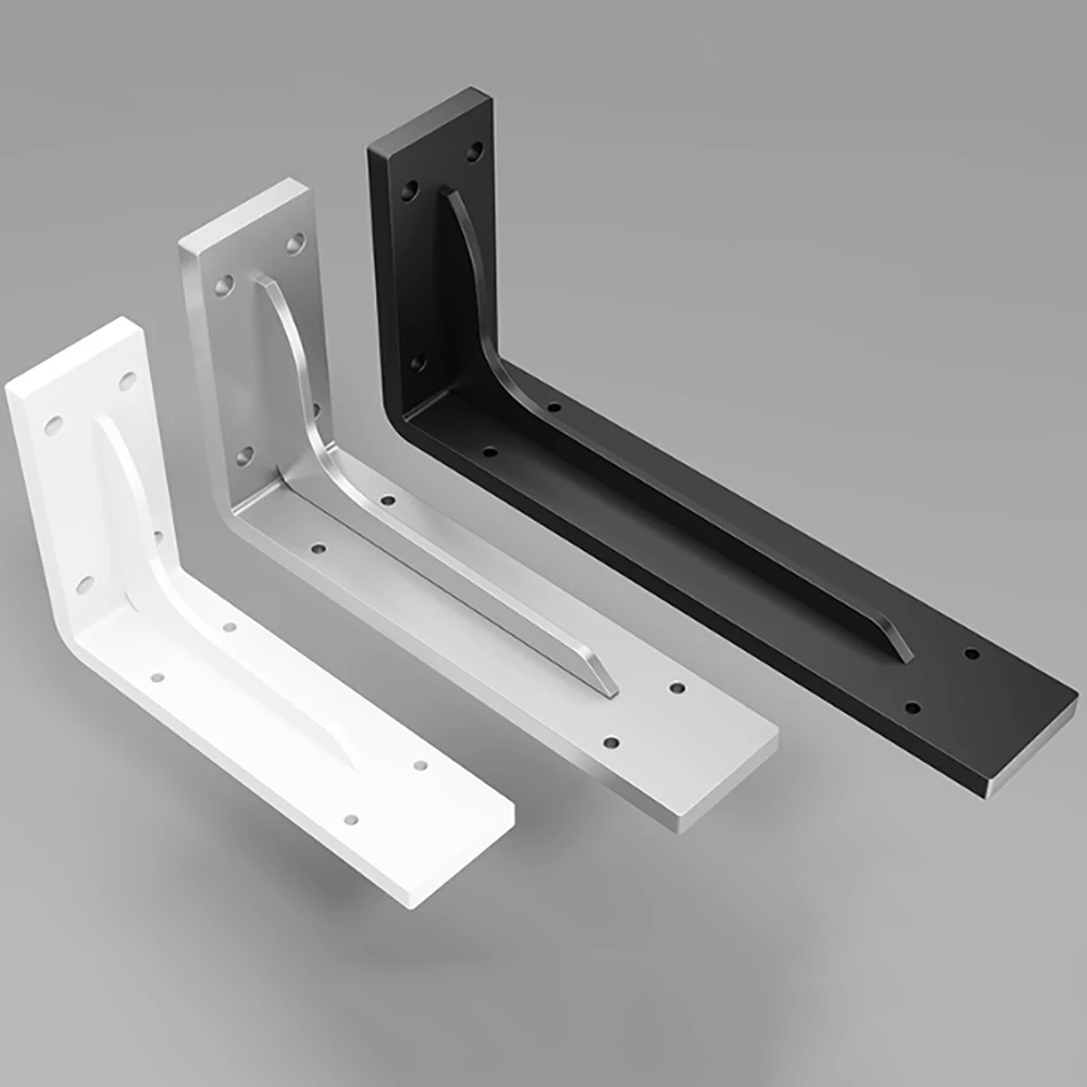 1Pcs Black/white/silver Stainless Steel Corner Code Triangle Bracket Load-Bearing Bracket Wall Fixed Corner Storage Rack