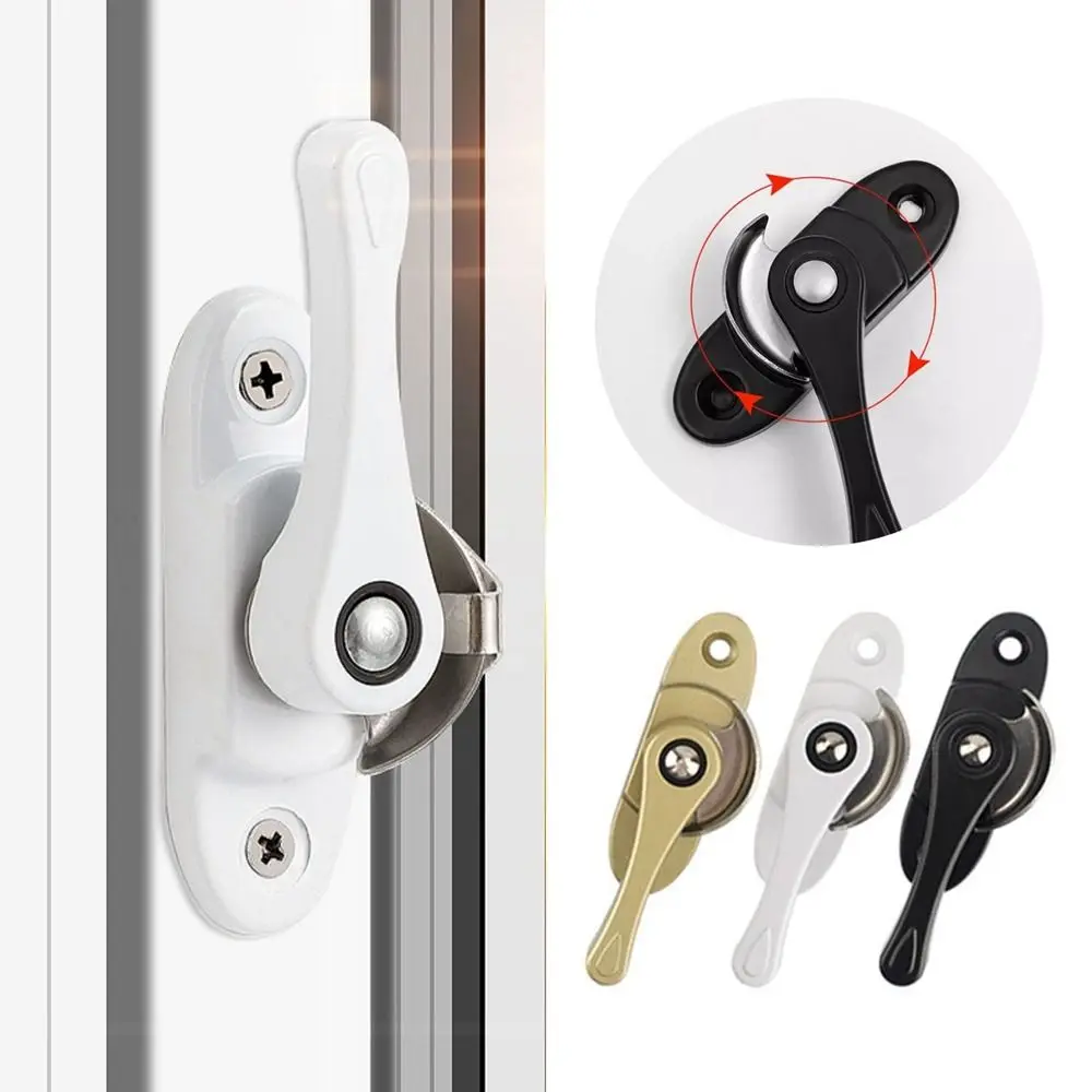 Aluminum Alloy Window Safety Lock Double-sided Hardware Window Lock Buckle Vintage Multifunctional Sliding Door Lock