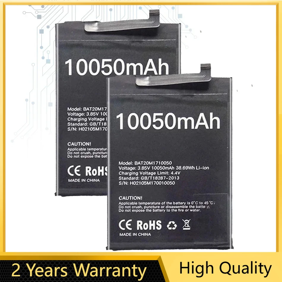 

Мобильный телефон аккумулятор BAT20M1710050, 10050 мАч, Для DOOGEE S59 Pro, S59Pro,Batterij