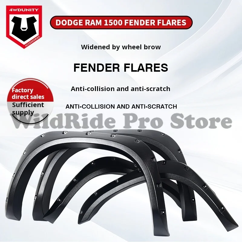 Textured ABS Fender Flares for Dodge Ram 1500/2500 2002-2008 | Direct Bolt-On Wheel Arch Extensions