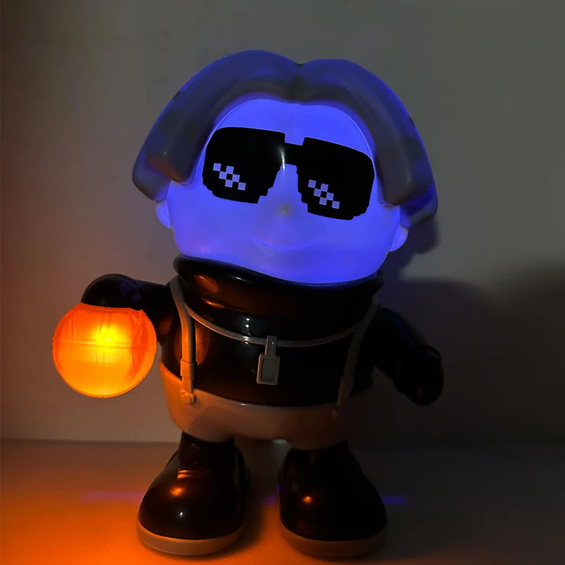 Robot de baile de baloncesto eléctrico divertido creativo, muñeca de música, iluminación brillante, Robot Educativo electrónico para caminar, juguetes para niños