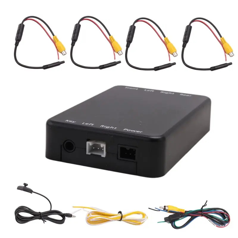 A33K-4 Way Cameras Switch System 360 View Car Camera Control Box For Rear Front Camera Rear View Backup Cameras For Car