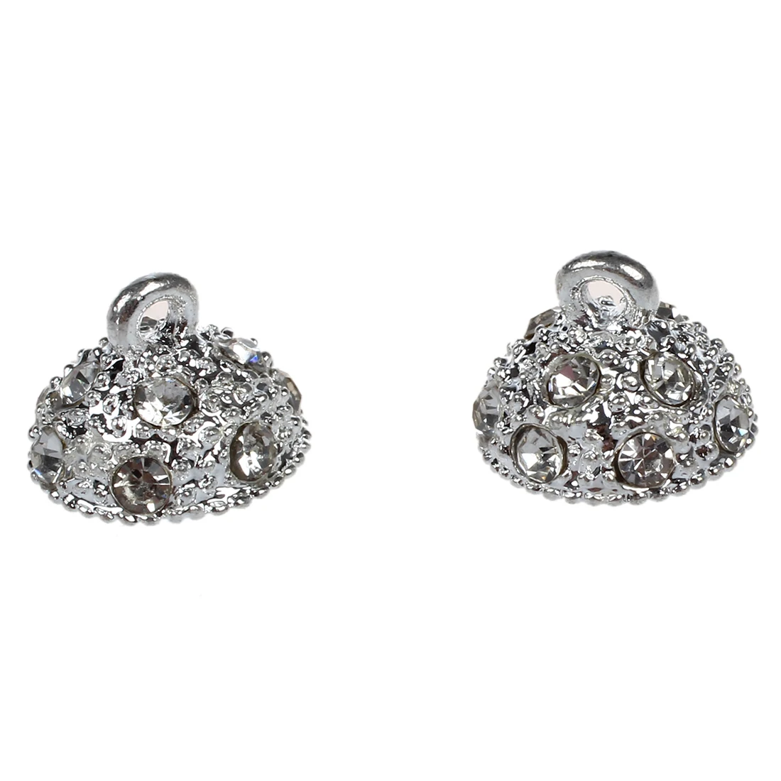 MALL 5 pcs 10 mm Ball Magnetic Clasp Rhinestone Silver