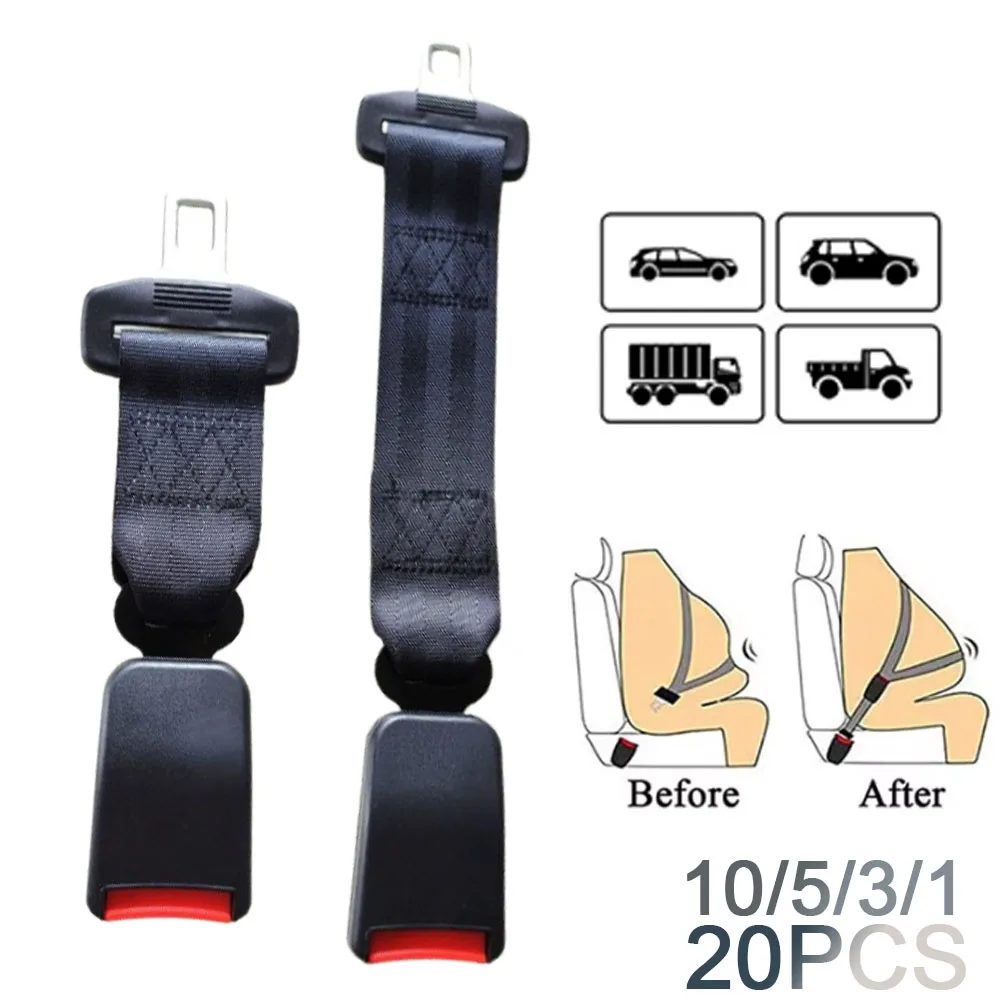 

1-20 шт. универсальный автомобильный удлинитель ремня безопасности, удлинитель ремня безопасности с пряжкой, регулируемый автоматический ремень для беременных больших размеров