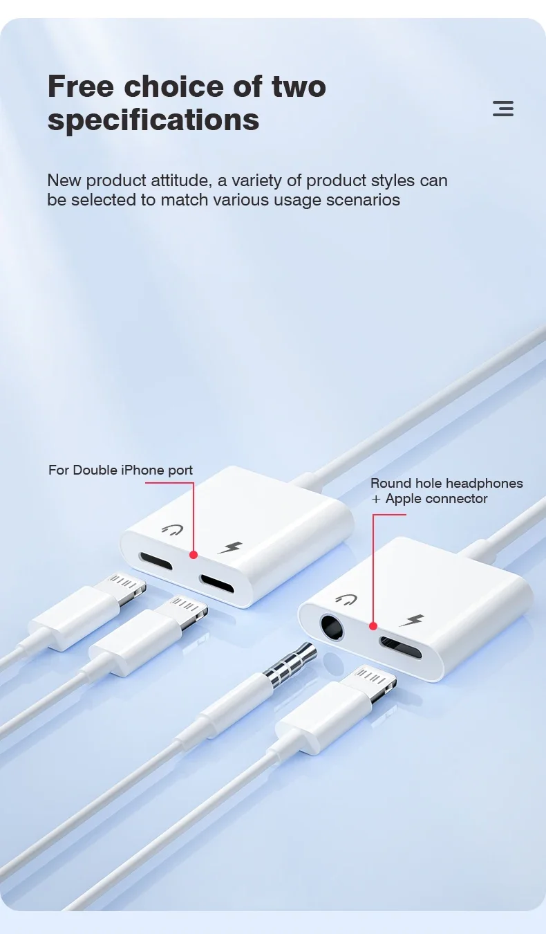 For Lightning to 3.5mm Jack Earphone Adapter Aux Audio Splitter Cable with Charging for iPhone 14 13 12 11 8 7 Pro Max XS XR