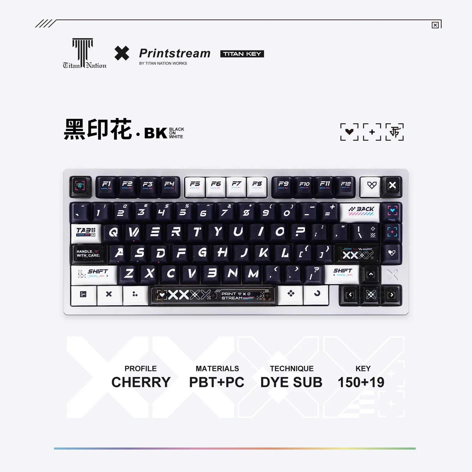 Imagem -02 - Csgo Impresso Conjunto de Sonhos Tema Cherry Keycaps Pbt150 Chaves para Hi75 Crush80 Hi8 Rainy75 Lucky65 Gaming Teclado Mecânico mx
