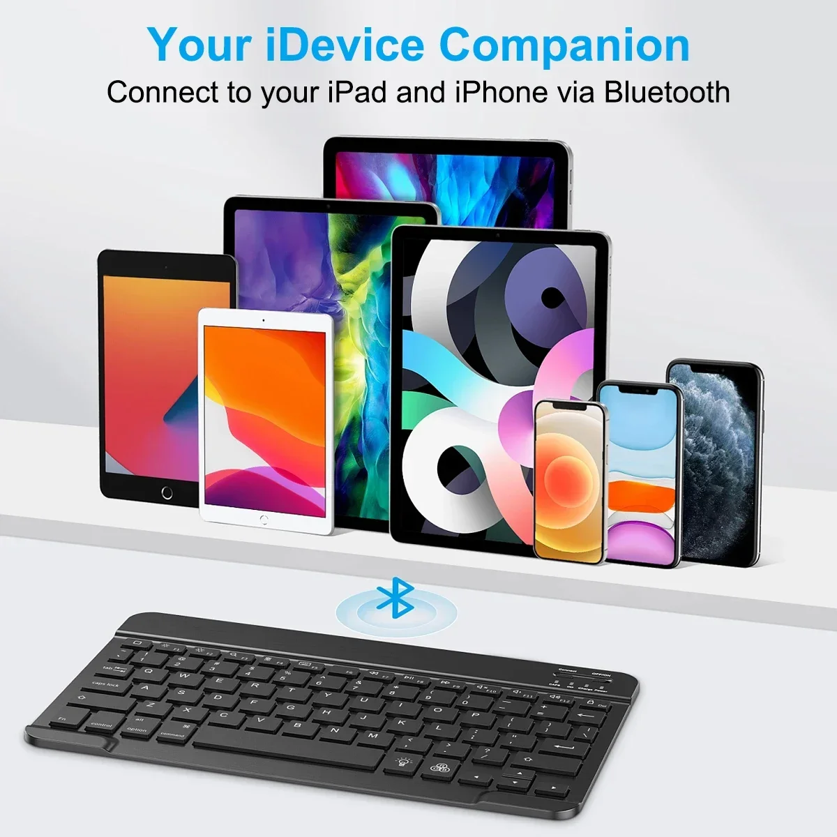 

Ultra-Slim Bluetooth-Compatible Keyboard Rechargeable Wireless Keyboard for New Android IOS Windows IPad 11th A16 Huawei Tablet