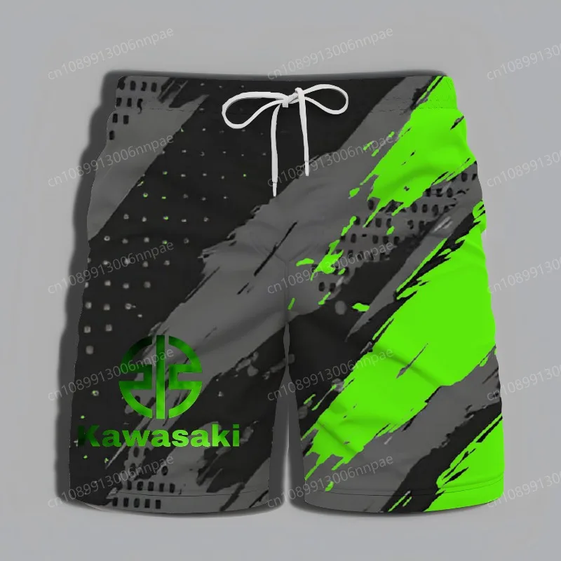 

Высококачественный новый мотоциклетный узор Kawasaki 2025 года для мужских спортивных штанов, летние пляжные штаны для фитнеса и отдыха, крутые